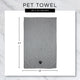 Pink Embroidered Paw Pet Towel