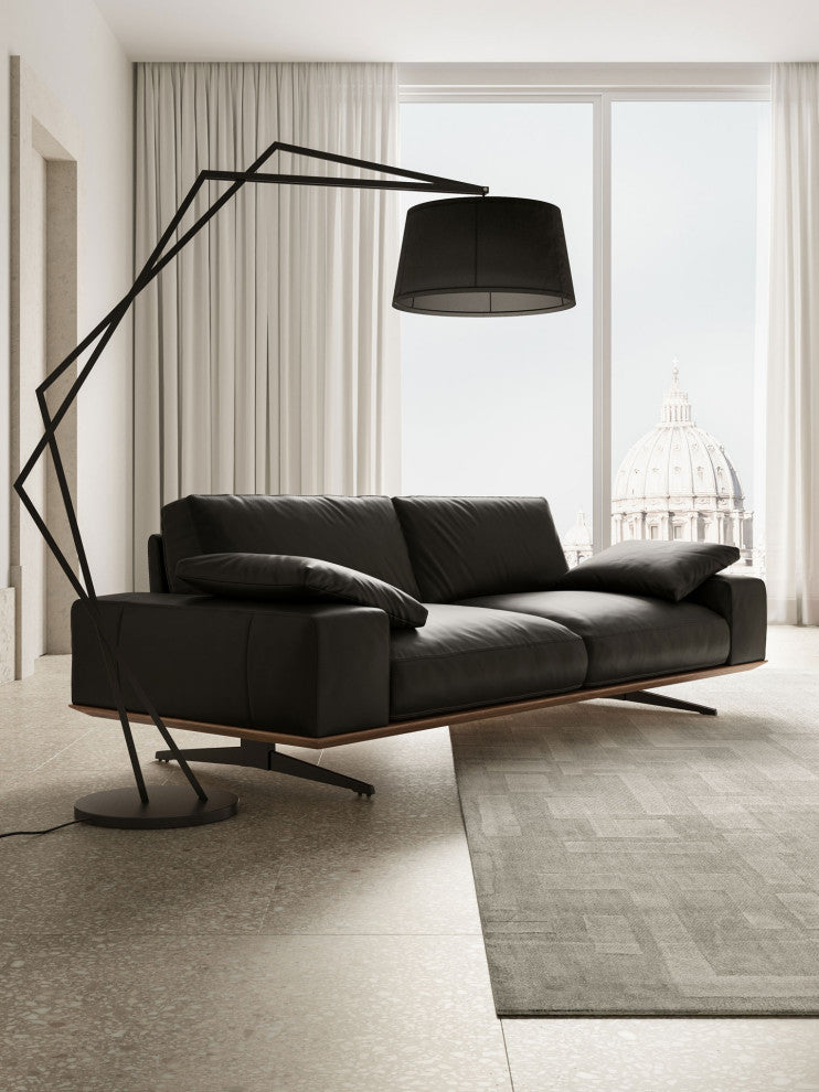 Carlisle Sofa, Jet Black Leather