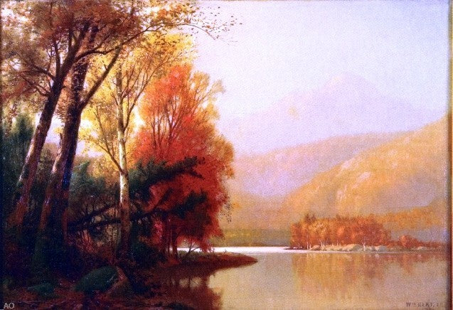 William M Hart Autumn on the Lake Wall Decal