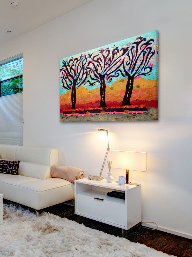 "Winter Scene 1" Painting Print on Canvas by Lisa Mee