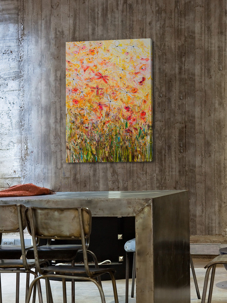 "Daisy Chain 19" Painting Print on Wrapped Canvas, 40x60
