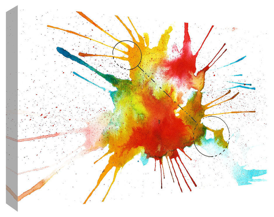 Epic Graffiti "Watercolor Splat" Giclee Canvas Wall Art, 12"x16"