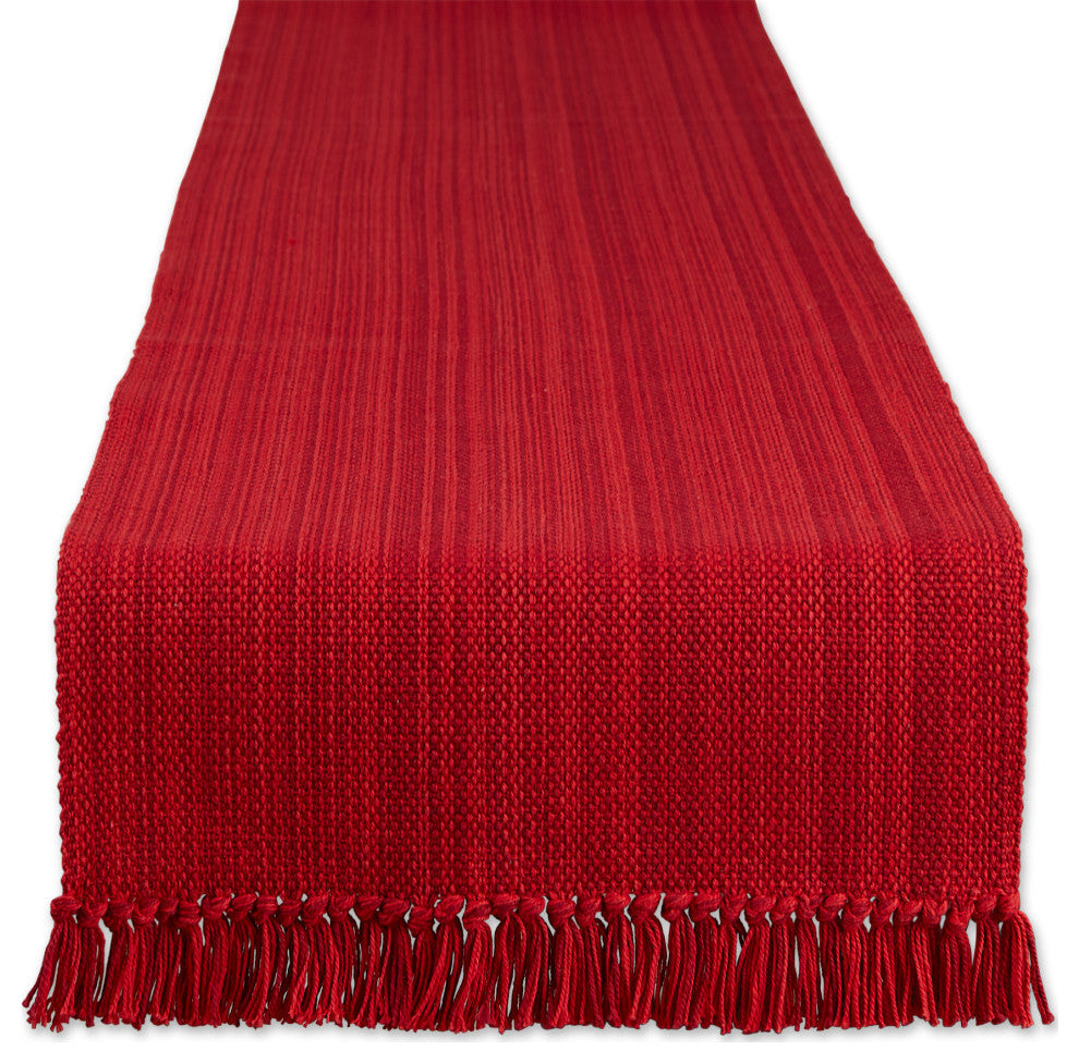 DII Variegated Taupe Fringe Table Runner