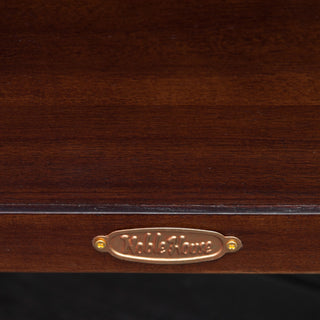 GDF Studio Noah Acacia Wood Accent Table With Bottom Drawer, Brown Mahogany
