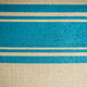 Burlap Bin Border Teal Round Large 15"x16"x16"