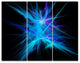 Clear Blue Spectrum of Light, Abstract Triptych Canvas Print, 36x28, 3 Panels