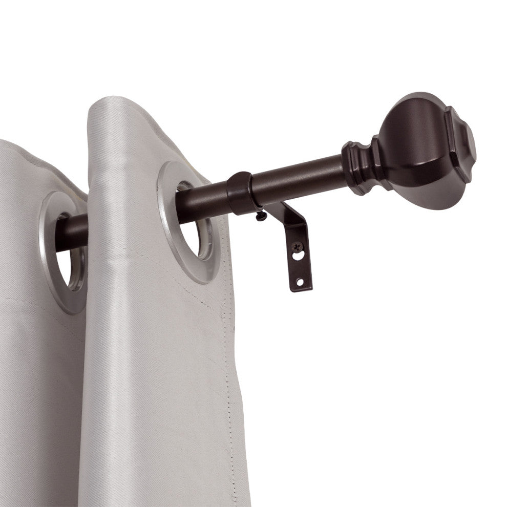 UTOPIA ALLEY 3/4 Inch Curtain Rod - Curtain Rods For Windows 28 to 48 Inch, Oil Rubbed Bronze