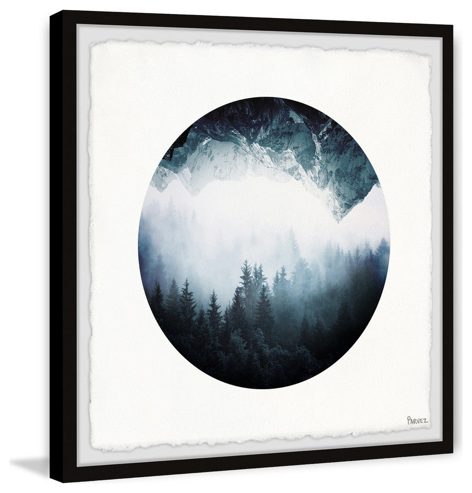 "Upside Down Forest Mountain" Framed Painting Print, 12"x12"