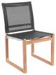 Tulum Waterproof Fabric Mesh Outdoor Patio Dining Side Chair, Black, Side Chair