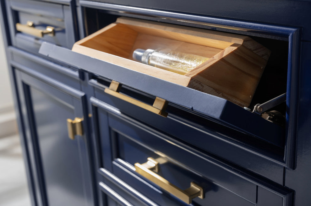The Finchley Bathroom Vanity, Blue, 54", Single Sink, Freestanding