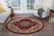 Fiona Traditional Oriental Red Round Area Rug, 8' Round