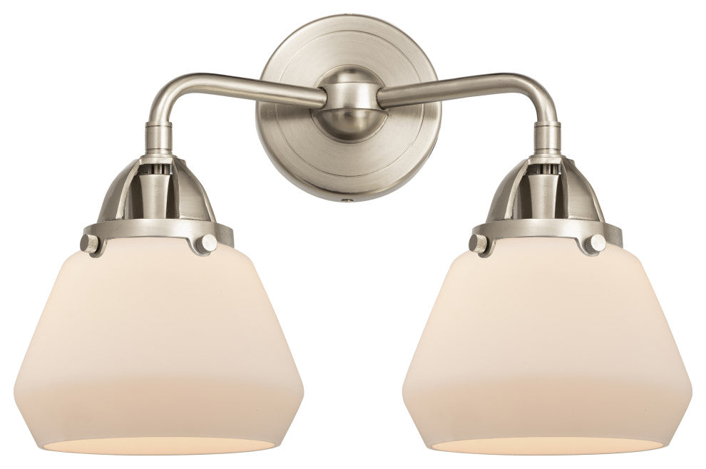 288-2W-SN-G171 Fulton 2 Light 14.75" Bath Vanity Light, Brushed Satin Nickel