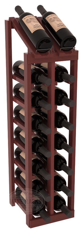 2 Column 8 Row Display Top Kit, Redwood, Cherry Stain, Satin Finish