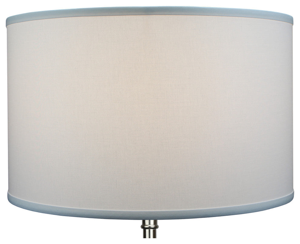 Fenchel Shades, 18"x18"x12" Spider Attachment Drum Lamp Shade, Linen White