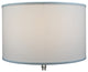 Fenchel Shades, 18"x18"x12" Spider Attachment Drum Lamp Shade, Linen White