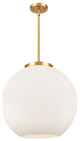 Athens Pendant, Satin Gold, Matte White, Matte White