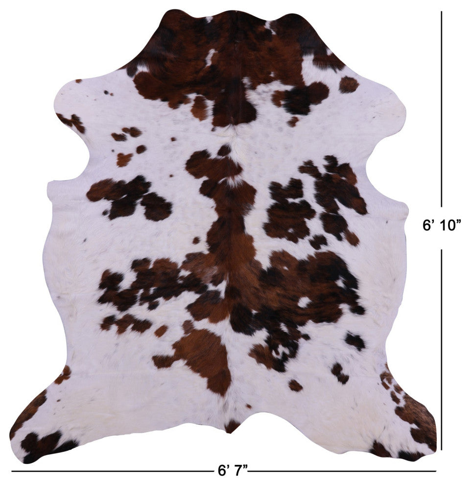 6' 10" X 6' 7" Natural Cowhide Rug C1783