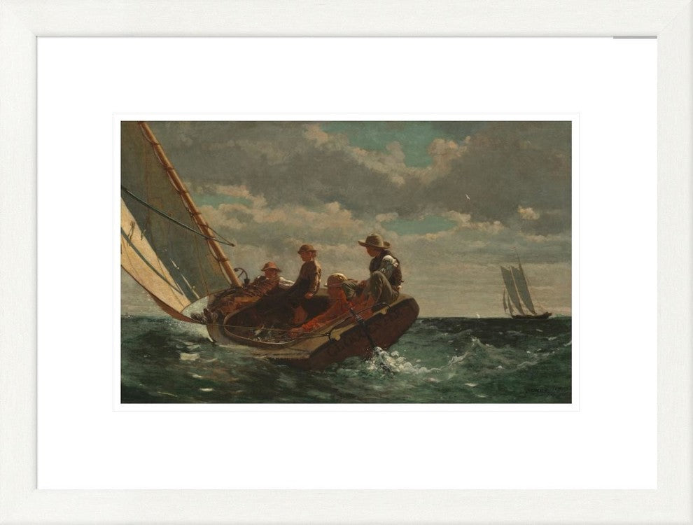 "Breezing Up" Framed Digital Print by Winslow Homer, 25x19"