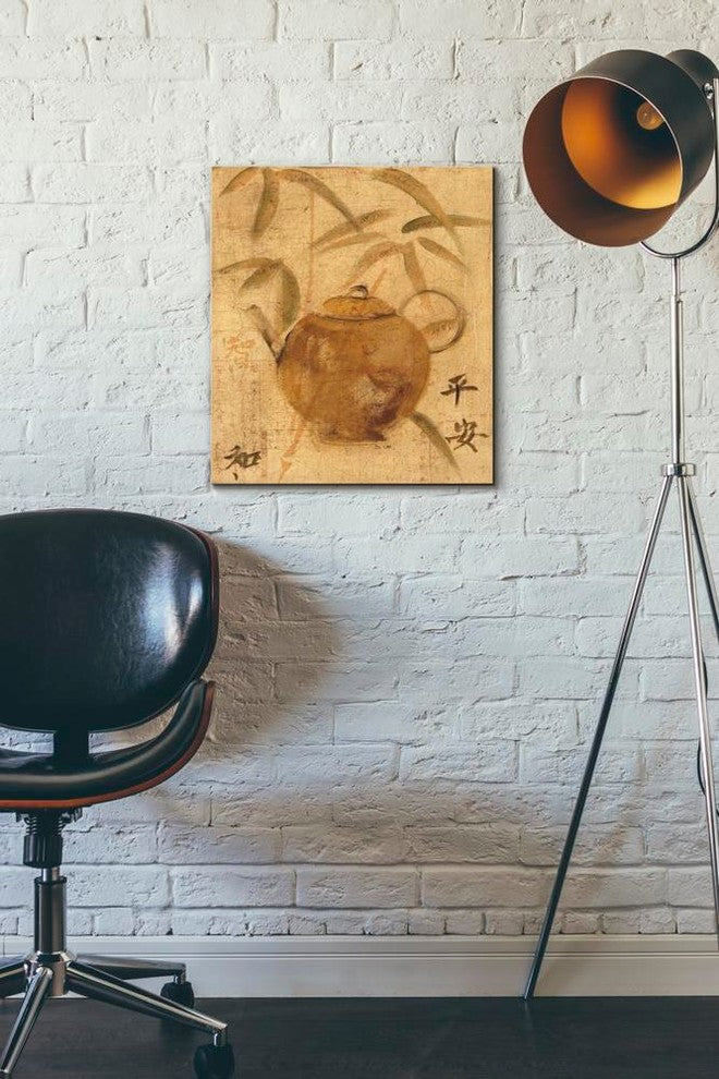 Epic Graffiti 'Asian Teapot IV' by Cheri Blum, Giclee Canvas Wall Art, 16"x18"