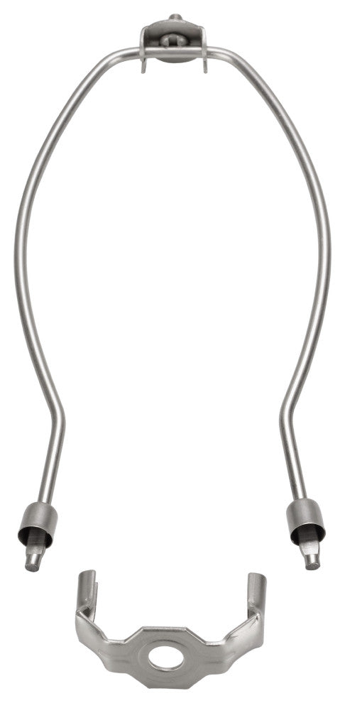 Aspen Creative 20003-22 9" Lamp Harp With Saddle, Satin Nickel, 2-Pack