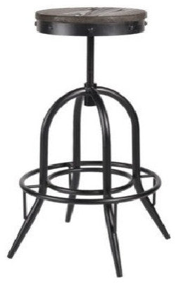 Swivel Industrialist wood stool