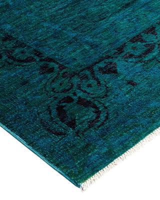 Overdyed, One-of-a-Kind Hand-Knotted Area Rug Green, 5'10"x9'1"