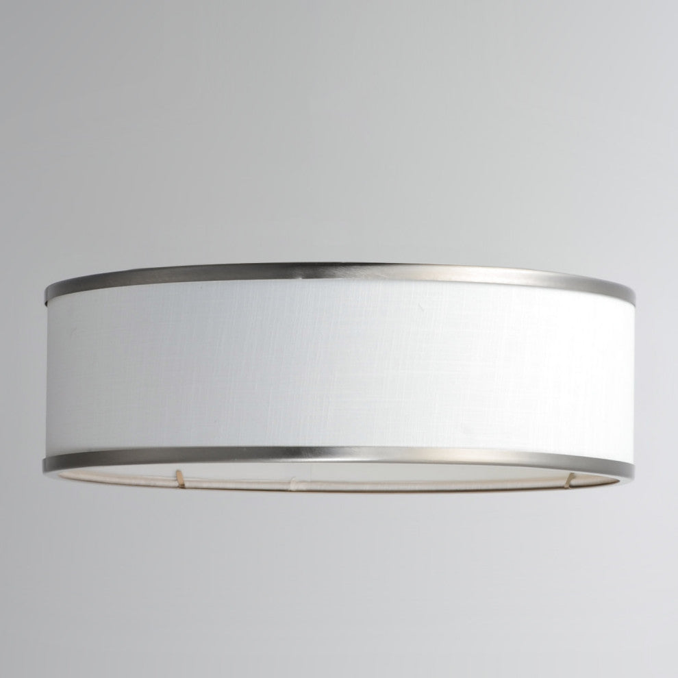Maxim 10231WL Prime 16" LED Flush Mount Drum Ceiling Fixture - Satin Nickel