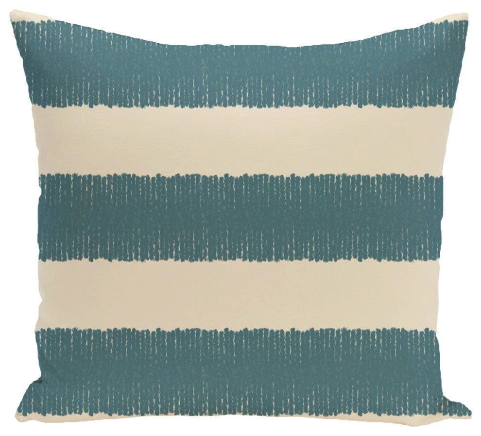 Twisted Stripe Stripe Print Pillow, Aqua, 20"x20"