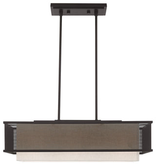 Livex Lighting Bronze 3-Light Linear Chandelier
