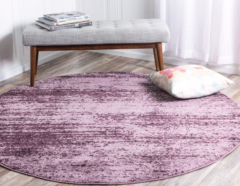 Unique Loom Violet Del Mar Lucille 6'' 0 x 6'' 0 Round Rug