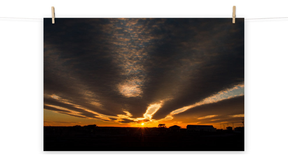 Sunset Indian River Inlet Landscape Photo Unframed Wall Art Print, 12" X 16"