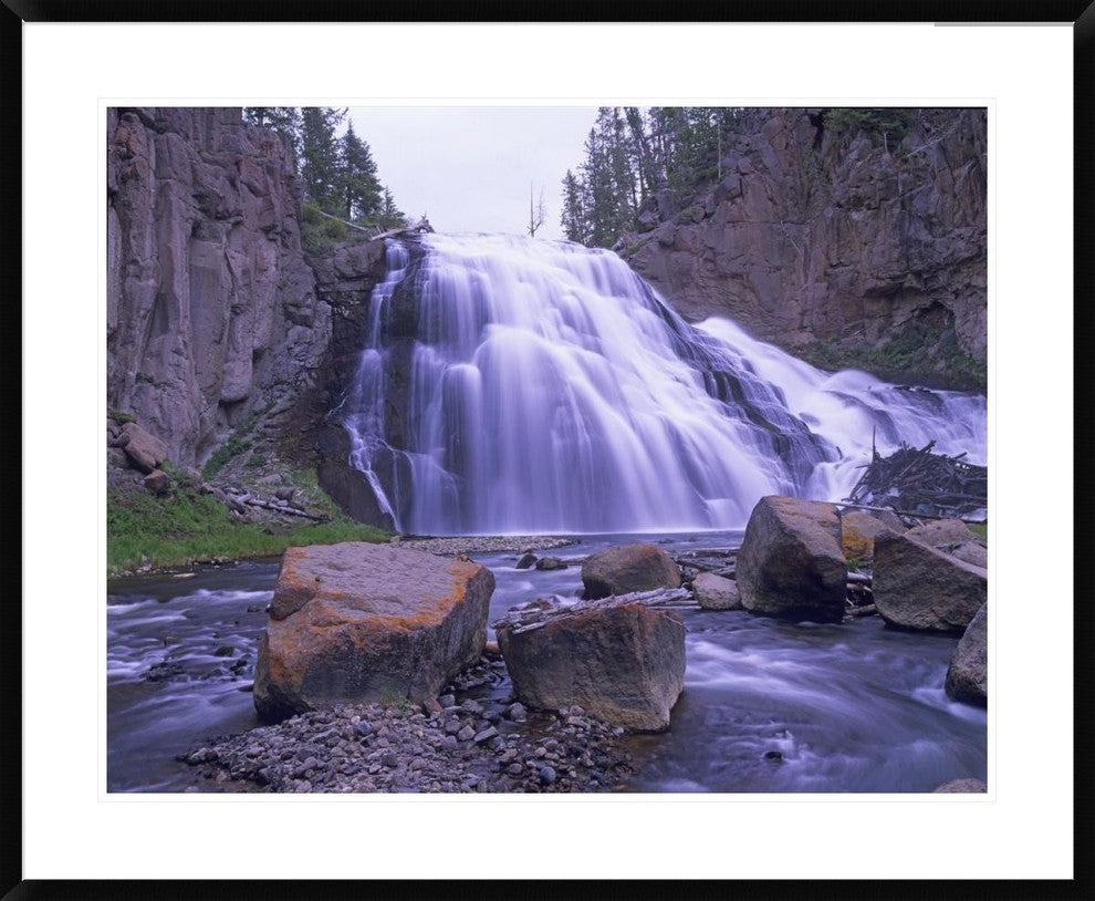 Gibbon Falls Cascading Into River, Yellowstone National Park, Wyoming, 38"x30"