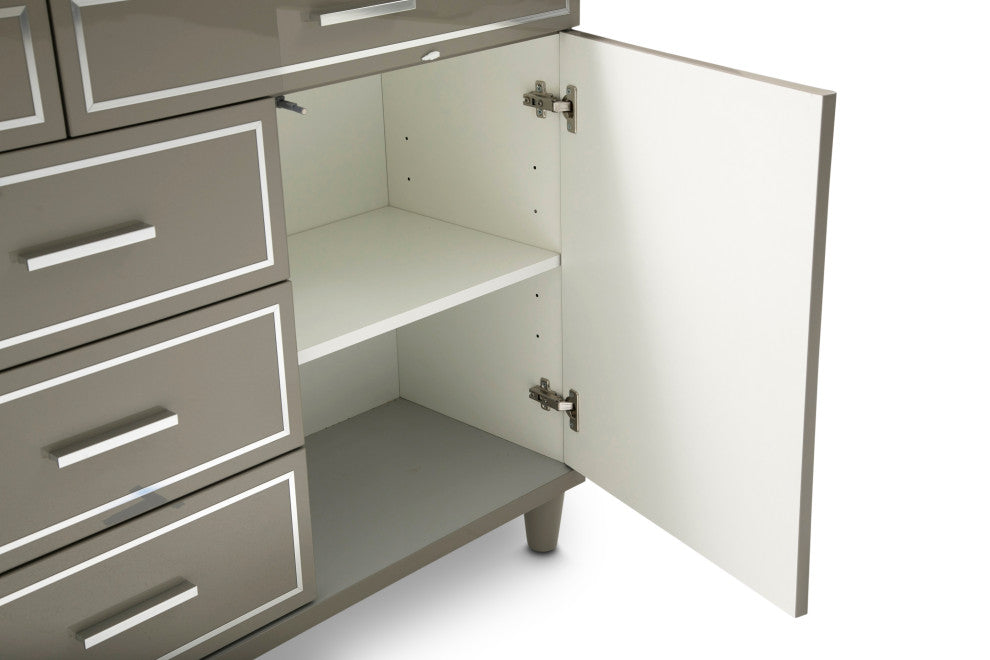 Urban Place Dresser With Mirror, Dove Gray