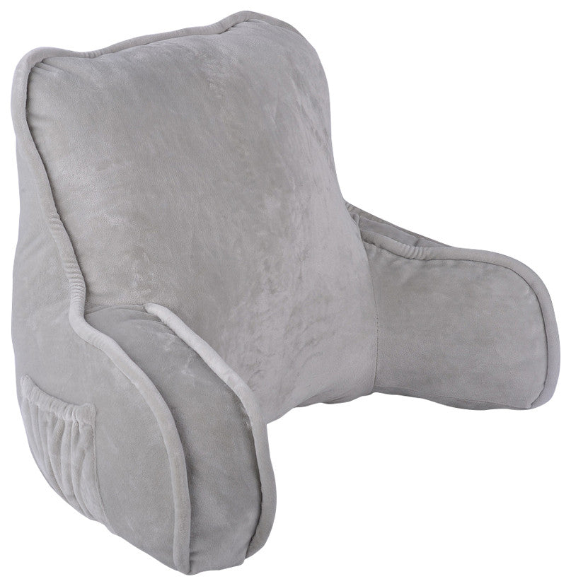 Supersoft Bedrest Lounger Backrest With DIY Filling, Light Gray