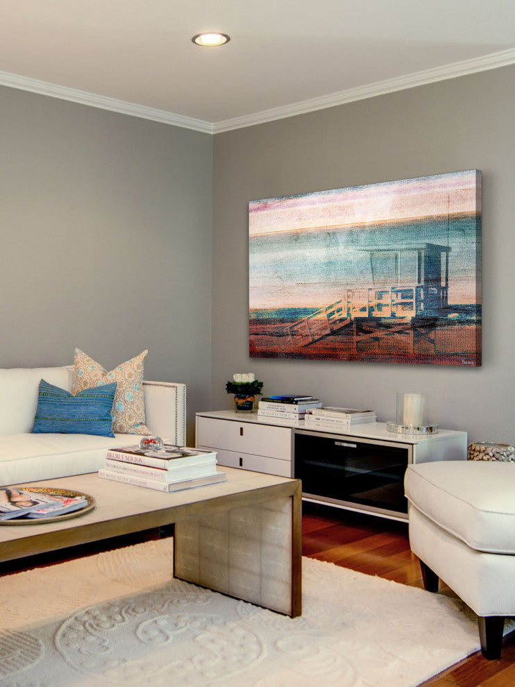 "Beach Safety" Print on Canvas, 36"x24"