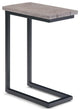 Wood And Metal 18 Inch Wide Rectangle C Side Table In Birch, Fully Assembled