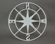 Distressed Metal Compass Rose Indoor/Outdoor Wall Hanging - White