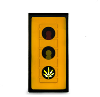Leaf Traffic Light Sign, Led Lighted, Wall Mountable