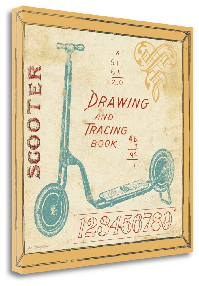 "Vintage Scooter" By Jo Moulton, Giclee Print on Gallery Wrap Canvas
