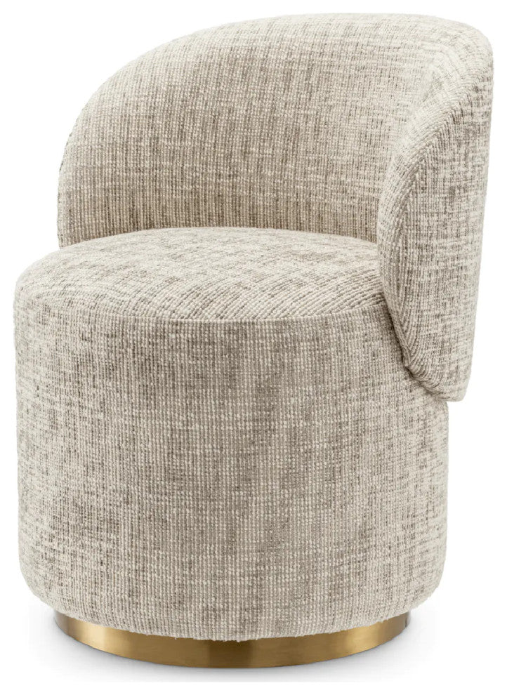 Beige Swivel Dining Chair, Eichholtz Greer
