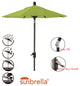 6' Round Auto Tilt Market Umbrella, Black Sapphire Frame, Macaw