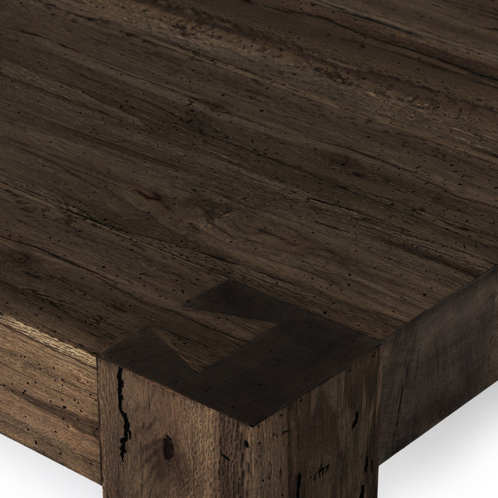 Abaso Coffee Table Ebony Rustic Wormwood Oak