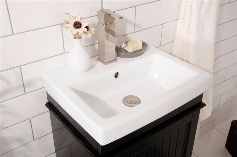 Legion Furniture Dawson Single Sink Vanity, Espresso, 18"