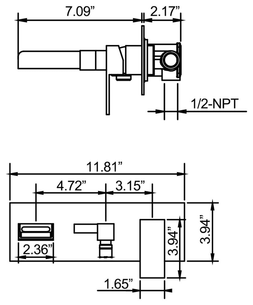 Wall Mounted Roman Tub Faucet With Hand Shower