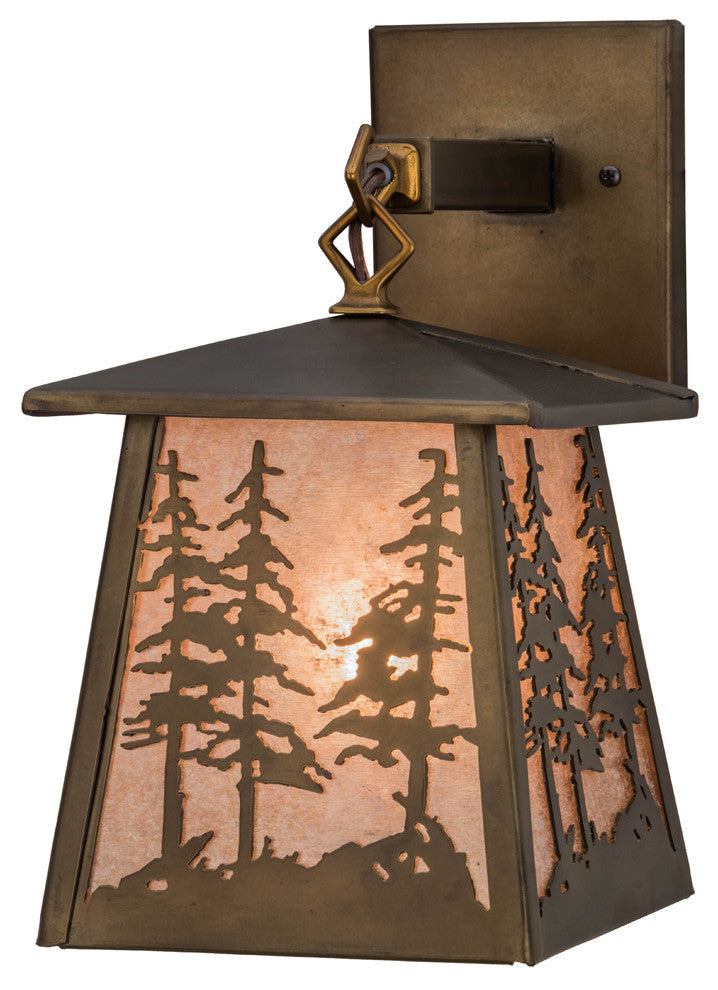 7"W Tall Pines Hanging Wall Sconce