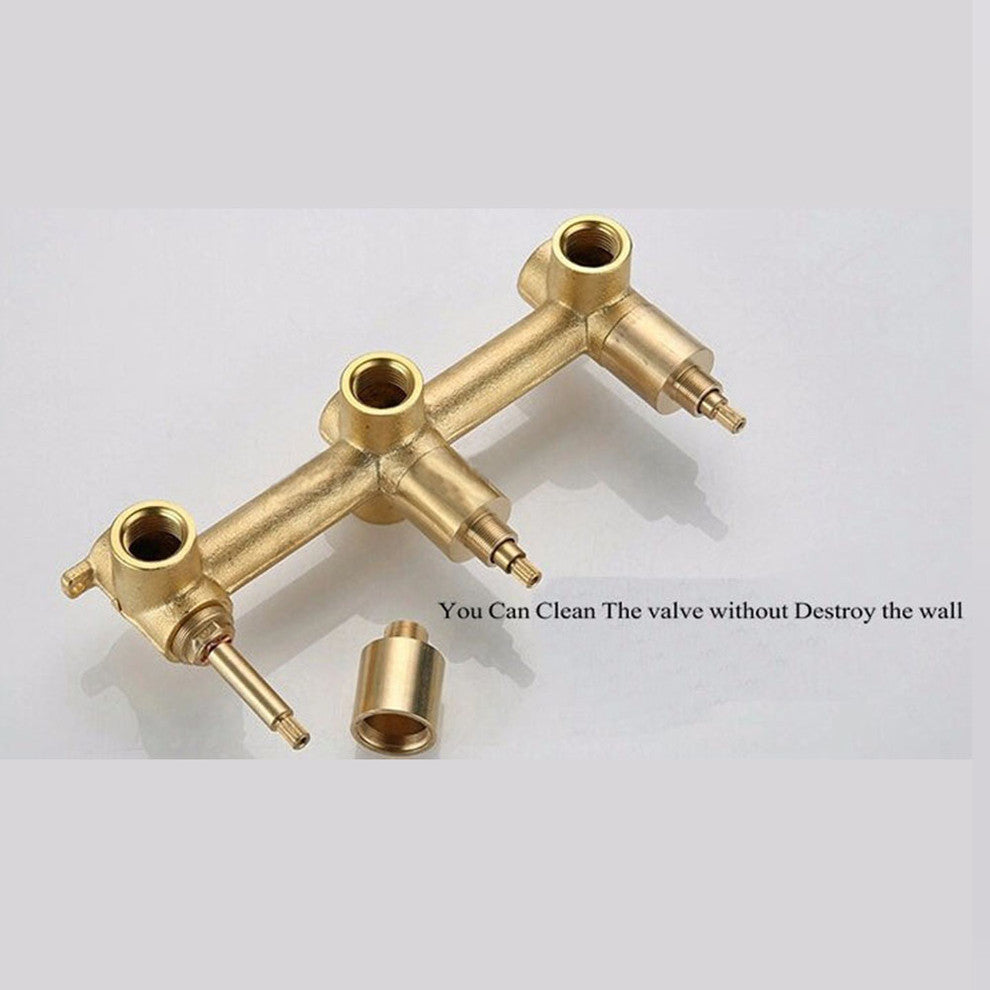 Brass Shower Valve Panel With Diverter Ceramic Plate Spool