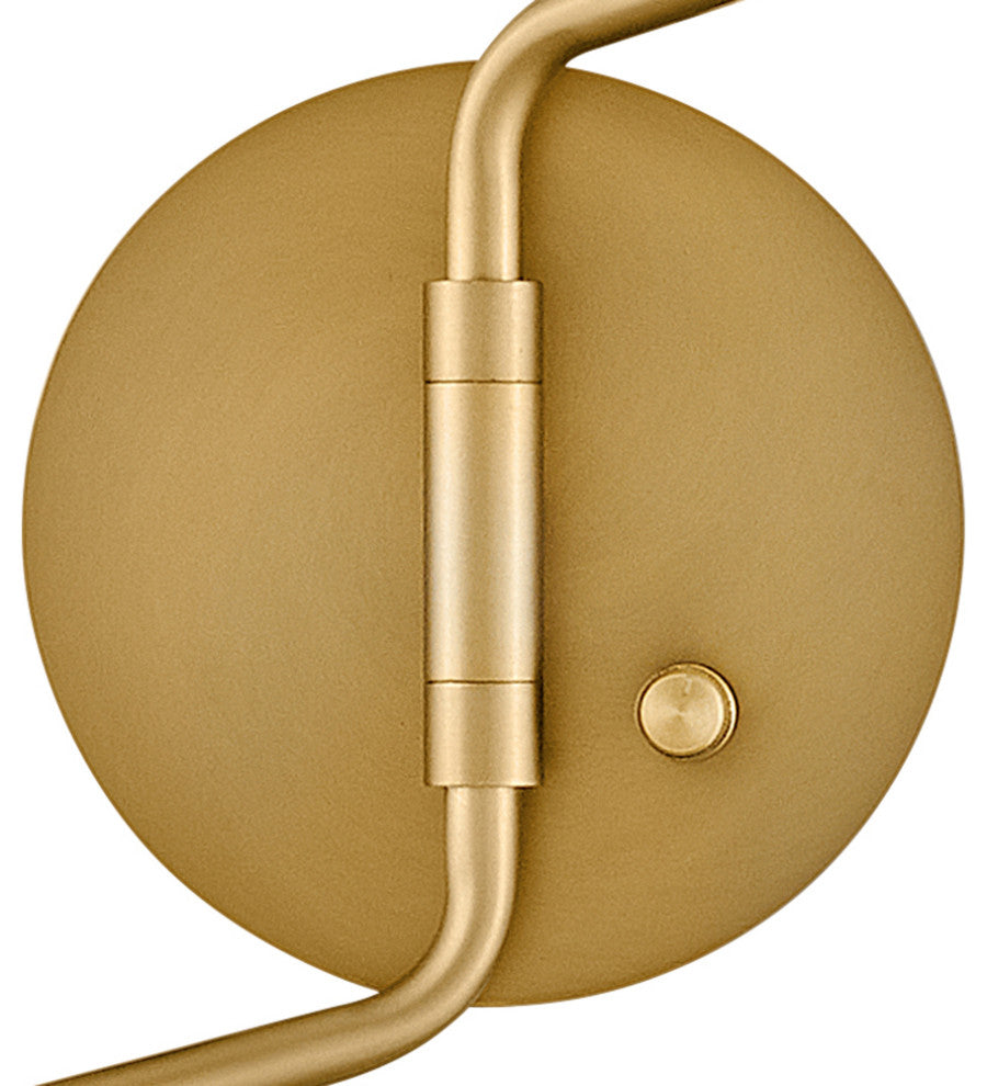 Lark Birdie 22.75" Two Light Sconce, Matte White + Lacquered Brass