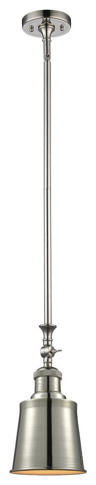 1-Light Dimmable LED Addison 5" Mini Pendant, Polished Nickel