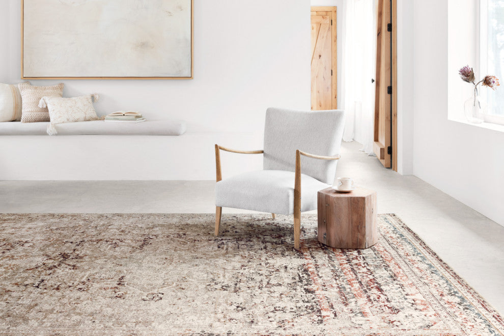 Theia THE-05 Area Rug by Loloi, Taupe/Brick, 11'6"x16'