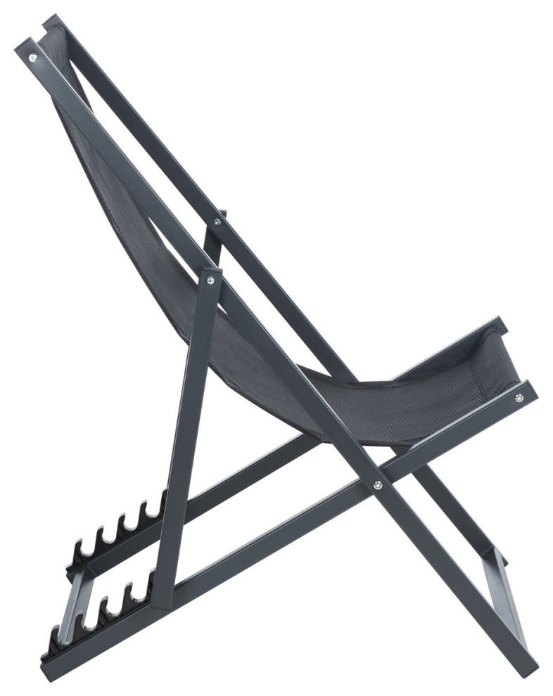 Safavieh Outdoor Breslin Set of 2 Sling Chairs Black